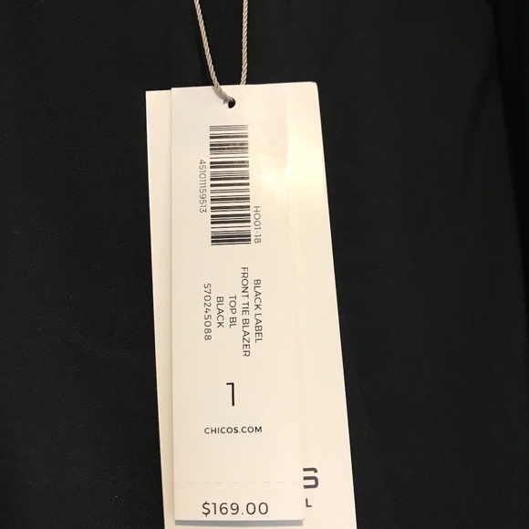 NEW Chico's Black Label Front Tie Blazer - Picture 3 of 3